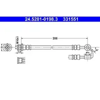 Ate Bremsschlauch 24.5281-0198.3
