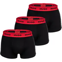 HUGO Herren 3er-Pack Boxershorts Schwarz