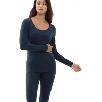 Mey Langarmshirt "Cotton Pure" Tiefer Rundhalsausschnitt