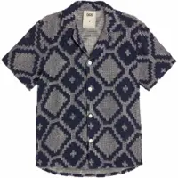 OAS Hemd Trastevere Cuba Crochet Shirt Herren Blue / Grey-L