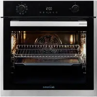 Grundig GEBM19300BMPF, Medium, Elektrischer Ofen, 71 l, Integriert, Edelstahl, Drehregler, Berührung