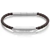 Police PEAGB0038104 Herrenarmband Gripcord Braun/Stahl