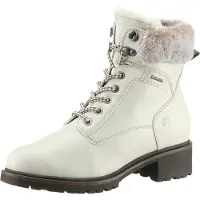 Tamaris Damen Schnürboot Warmfutter Reißverschluss Stiefelette 1-26266-43, Größe:39 EU, Farbe:Weiß