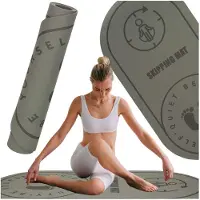 Creative Corner Schalldichte Anti-Rutsch-Yogamatte 127x63x0,6 cm schwarz