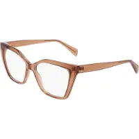 Liu Jo LJ2822 Damen-Brille inkl. Gläser Vollrand Butterfly Acetat-Gestell 54/15/140, braun