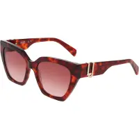 Liu jo LJ814SR Unisex-Sonnenbrille Vollrand Cat Eye Acetat-Gestell, rot