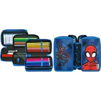 Undercover Spider-Man - Federmäppchen mit 3 Fächern - 30-teilig