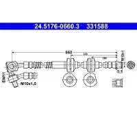 Ate Bremssattel 24.3381-9958.5 für Saab 9-5