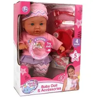 My Beautiful Dolls Room Babypuppe 31 cm mit Geräuschen und Zubehör Puppen