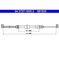 Ate Seilzug Feststellbremse 24.3727-1035.2 für Renault Rapid