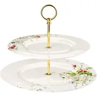 Rosenthal Etagere Brillance 2 Ebenen mit Rand Fleurs Sauvages