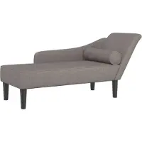 vidaXL Chaiselongue mit Kissen Taupe Stoff