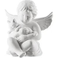 Rosenthal Engel mit Katze klein weiß matt 6,5 cm Engel 69054-000102-90517