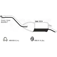ERNST 344159 Endschalldämpfer für FORD MONDEO III Kombi (BWY) Auspuff