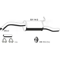 ERNST 331142 Endschalldämpfer für FORD TRANSIT CONNECT (P65, P70, P80) Auspuff