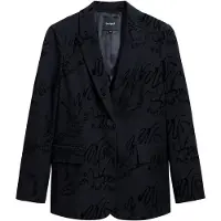 Desigual Damen Blazer Schwarz Eleganz für Frühling/Sommer, Größe L