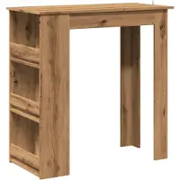 vidaXL Bartisch mit Regal Artisan-Eiche 102x50x103,5 cm