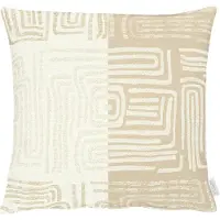 Apelt Dekokissen "Mino", beige, B:48cm L:48cm, Obermaterial: 75% Polyester, 15% Baumwolle, 10% Viskose. Füllung: 100% Polyester, Dekokissen_Sitzkissen_Kissenhüllen, Dekokissen