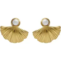 Victoria Cruz A4780-00DT Damen-Ohrstecker Tokyo Goldfarben Muschel mit Perle