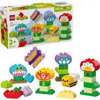 LEGO DUPLO Town Kreativer Blumengarten, Stapelspielzeug, lässt Kleinkinder ab 2 Jahren fantasievoll spielen, Bauset zur Förderung der Fingerfertigkeit, Lernspielzeug für Vorschulkinder 10444