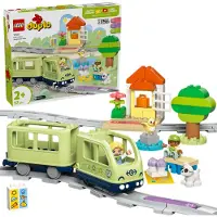 LEGO DUPLO Interaktive Abenteuer-Eisenbahn - Lernspielzeug für Kleinkinder ab 2 Jahren – 14 Gleisstücke, Aktionssteine mit Geräuschen und 4 Spielfiguren – Geschenkidee für Jungen & Mädchen - 10427