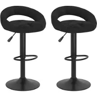 vidaXL Barhocker 2 Stk. Schwarz Samt