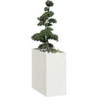 vidaXL Pflanzgefäß Weiß 40x80x80 cm Stahl 860774
