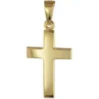 Trendor 08609 Anhänger 585 Gold Kreuz 18 mm