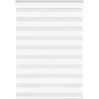vidaXL Doppelrollo Weiß 110x150 cm Stoffbreite 105,9 cm Polyester