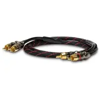 Dynavox Perfect Sound Audio Forbindelsesledning [2x Cinch-stik - 2x Cinch-stik] 1.00 m Sort, Rød