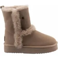 Warmbat Boots Kangaroo Suede Double Faced Plateau Wool Damen Brown-Schuhgröße 39