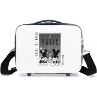 Disney Unisex für Kinder. 3673924 ABS Minnie und Mickey Paris Kulturtasche weiß anpassungsfähig (OSFA), Lässig, ABS/Polykarbonat, Kinderbekl