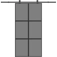vidaXL Schiebetür mit Beschlag 102,5x205 cm Hartglas & Aluminium