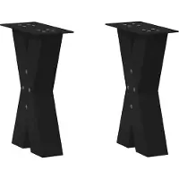 vidaXL Couchtischbeine X-Form 2 Stk. Schwarz 28x(42-43) cm Stahl