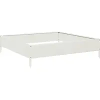 vidaXL Hochbeet Weiß 100x100x26 cm Stahl