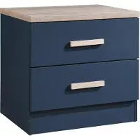 Vente-unique Nachttisch Skaido Blau Naturfarben Hell 50 cm