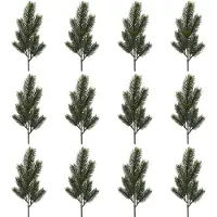Creativ Green Winterliche Kunstpflanze "Weihnachtsdeko" Zweig, 12 Stück im Set