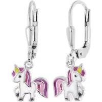 Trendor 68349 Kinder-Ohrringe Silber 925 Einhorn Ohrhänger