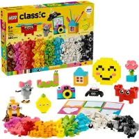 LEGO Classic Kreative Spaßbox, bunte Bausteine für fantasievolle Rollenspiele, Bauset für Anfänger, Spielzeug für Mädchen und Jungen ab 5 Jahren, Modelle zum Umbauen 11042