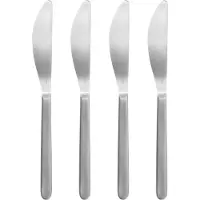 Blomus STELLA Set 4 Buttermesser, Besteck, Essbesteck, Tischbesteck, Edelstahl matt, Edelstahl, 63954