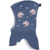 Maximo Schlupfmütze Einhorn Herzen, blau | mehrfarbig, 49