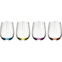 Riedel Tumbler Collection Optical Happy O Gläserset, 4er Set, Bunte Gläser, Glas, 344 ml, 5515/44