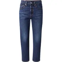 Levi's Damen Jeanshose 501 Crop High Rise, Straight Fit, Blau (Apply Now), W24/L