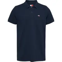 Tommy Hilfiger Flag Slim Fit Pique Polo Shirt Dark Night Navy Größe: S | Poloshirts Outlet | Herren | Schwarz