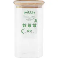 Pebbly Vorratsdose Pebbly Rund Holz 1,4 Liter