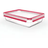 Tefal Masterseal Fresh Frischhaltedose, rechteckig, 3 L, Glas, transparent, stapelbar, luftdicht, geeignet für Backofen und Gefrierschrank, N1041210