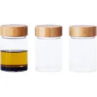 Pebbly Vorratsdose Pebbly Rund Holz (3-teilig) 75 ml