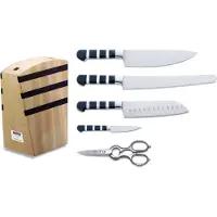 F. Dick Dick Messerblock mit Küchenmesser 1905 Santoku Kochmesser + Schere X50CrMoV15