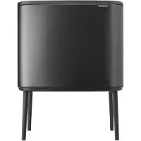 Brabantia Bo Touch Bin Mülleimer 3 x 11 Liter - Confident Grey