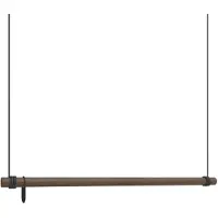 Lind DNA - Swing Hängegarderobe L (110 cm), Eiche geräuchert / Leder schwarz